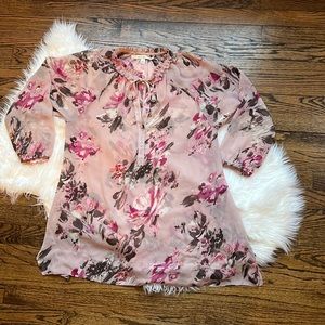LAUREN CONRAD floral blouse/top XS